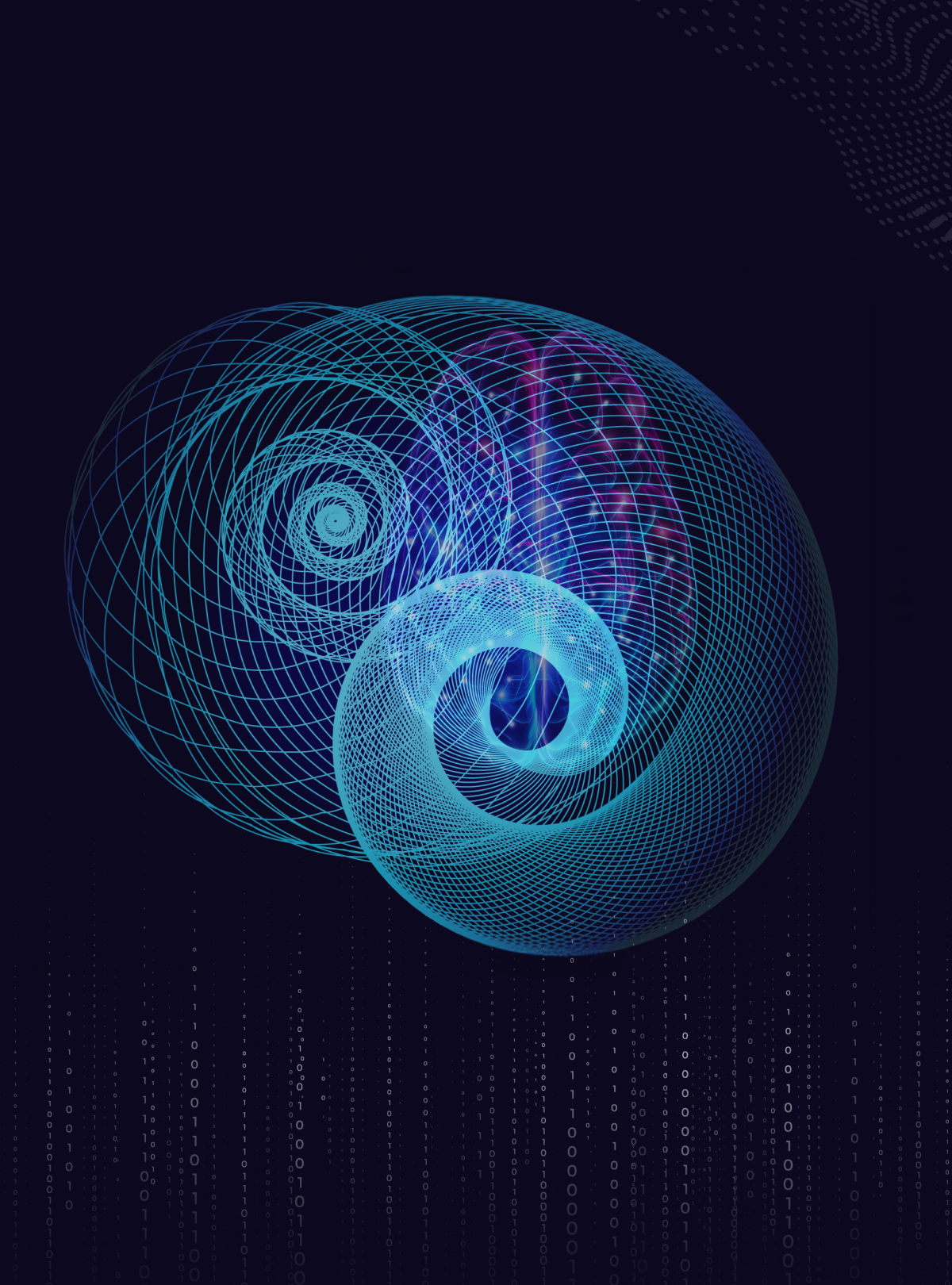 螺旋状のデジタルビジュアル