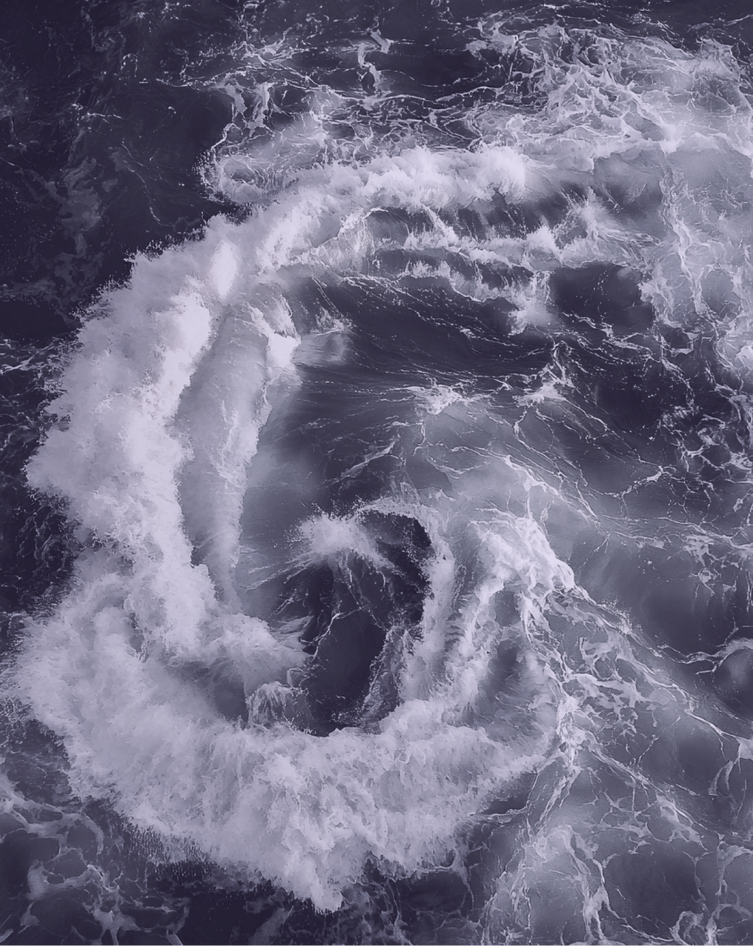 渦状の流体を写したビジュアル